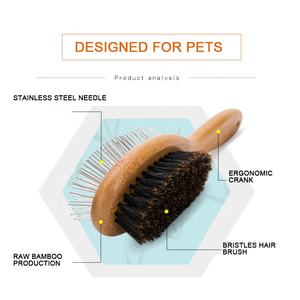 <span class=keywords><strong>Brosse</strong></span> de toilettage pour chiens et chats Truelove Wholesale, haute qualité, en bambou, double face, pour l'élimination des poils, nettoyage confortable et efficace - Product Image 2