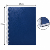 Carnet à spirale professionnel Premium Mexique 270x210mm avec couverture gaufrée motif toile d'araignée, carnet scolaire à spirale simple