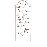 Alta calidad rústico abeja pájaro baño corazón Metal bambú marco mimbre extensible arco superior jardín enrejado con maceta