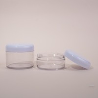 Emballages cosmétiques en plastique PET personnalisés pour pots à parois épaisses avec couvercles ronds de 30, 50 et 100 ml, pot en PET pour crème de soin de la peau