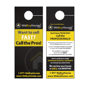 Étiquettes de suspension pour bouton de <span class=keywords><strong>porte</strong></span> personnalisées Légende orange identique des deux côtés 10pk papier d'imprimerie - Product Image 3