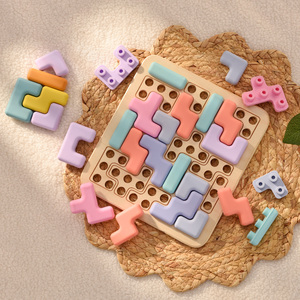 Montessori Puzzle Hot Sales New Arrivals Toys Silicone Montessori Educational Sensorial Stacking Toys For Kids <strong>Learning</strong> - Product Image 1