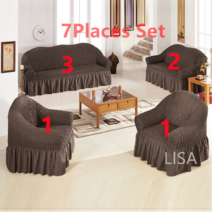 Housses <span class=keywords><strong>de</strong></span> Canapé Universelles 7 Places en Spandex pour Salon, Ensembles <span class=keywords><strong>de</strong></span> <span class=keywords><strong>Housse</strong></span> Élastique pour Canapé Modulable <span class=keywords><strong>3</strong></span>+2+1+1 - Product Image 2