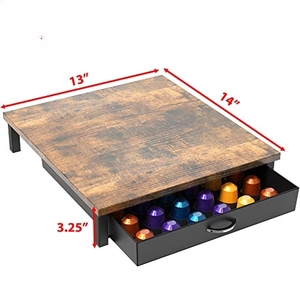 ลิ้นชักใส่แคปซูลกาแฟไม้ ใช้ได้กับแคปซูล <span class=keywords><strong>Nespresso</strong></span> Original Line 42 แคปซูล สีน้ำตาล Rustic - Product Image 3