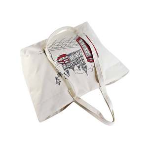 Bolso bandolera informal Unisex de alta calidad, bolso pequeño de lona de algodón, decoración de letras abiertas, respetuoso con el medio ambiente, duradero - Product Image 4