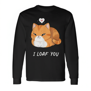 Maglietta a maniche lunghe Tabby Cat I Loaf You - Product Image 2