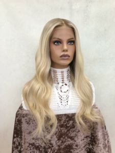 Perruque frontale en cheveux humains vierges européens non traités, blond cendré balayage, dentelle frontale sans colle, dentelle suisse HD, nœud unique, faux cuir chevelu - Product Image 6