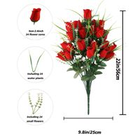 Großhandel Hochwertiger Künstlicher Rosenstrauß aus Samt, Rote Rosen, Leichtgewichtig und Umweltfreundlich, für Hochzeiten und Abschlussfeiern