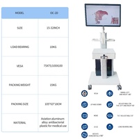 Nouveau chariot oral dentaire d'hôpital en plastique d'aluminium + d'ABS de style de conception avec le chariot mobile de bureau de support de scanner pour la clinique dentaire