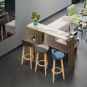 Hiện Đại Bắc Âu Sắt Nghệ Thuật Thanh Phân Ánh Sáng Sang Trọng Cao Bàn Ghế Cho Nhà Và Phòng Khách Đơn Giản Phía Trước Thu Ngân Ghế - Product Image 4