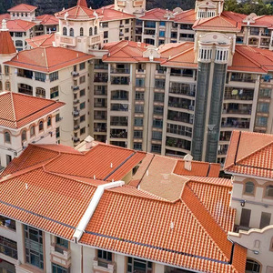 Foshan ตะวันตกกระเบื้อง<span class=keywords><strong>หลังคา</strong></span>เซรามิกสี่เหลี่ยมแบบทันสมัยความยาว2600มม. กระเบื้องเครื่องปั้นดินเผาสีแดงหลังคาวิลล่ากระเบื้องตกแต่ง Jiashi X2601 5 + ปี - Product Image 3