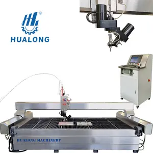 Hualong Machinery 5 Axis water jet marble Cutting machine for cut natural stone with functional cutting favorable price