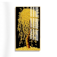 Peinture de diamant 5d à mosaïque d'arbre doré, artisanat artistique, broderie de point de croix, image de bricolage