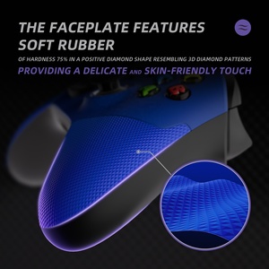 Poignée en caoutchouc bleue ASR pour manette Xbox Series X/S, coque avant personnalisée, designs cool et élégants - Product Image 4