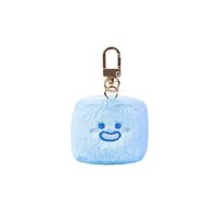 Porte-clés en peluche oursin noir audacieux, breloque de sac mignonne avec centre jaune, jouet unique contrastant pour le streetwear