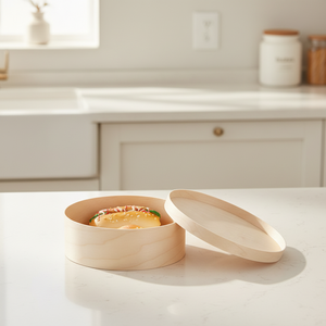 Boîte <span class=keywords><strong>de</strong></span> rangement alimentaire en bois faite à la main pour gâteaux, fromages, sushis, bonbons, chocolats, biscuits, pain, en-cas et pizzas - Product Image 2