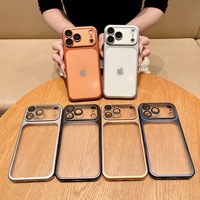 Coque de téléphone rigide en PC semi-transparente mate avec cadre électroplaqué anti-traces de doigts, protection intégrale des objectifs et design animalier