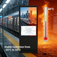 Afficheur numérique LCD professionnel de 55 pouces pour l'extérieur, machine publicitaire numérique sur pied, signalisation numérique pour aéroport, centre commercial