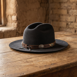 Sombreros de Vaquero de Cuero Genuino, Transpirables, Modernos, Casuales, Unisex, para Todas las Estaciones, Viajes, Ciclismo, Playa, Camping, Personalizables BS - Product Image 1