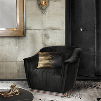 Fauteuil de luxe gonflable moderne blanc, cadre en bois massif, tissu velours, mobilier de loisirs