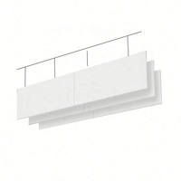 Plafonds en laine de verre ignifuges A2, panneaux acoustiques pour plafonds, absorption acoustique, design vertical, couleur personnalisée