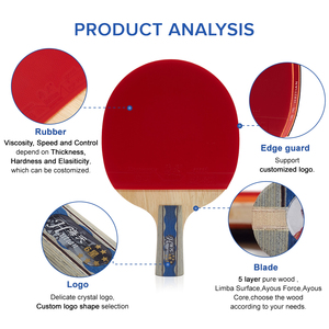 Raqueta de tenis de mesa de alta calidad, palo de <span class=keywords><strong>Ping</strong></span> <span class=keywords><strong>Pong</strong></span> de seis estrellas, venta al por mayor - Product Image 2