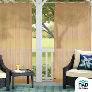 Cortinas para Exteriores Beige de HDPE con Ojales, 150 GSM, con Elegancia Neutral Suave y Tela Transpirable Resistente a la Intemperie para un Balcón con Estilo - Product Image 3