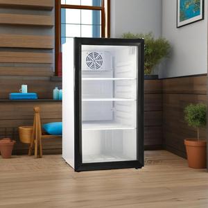Réfrigérateur <span class=keywords><strong>Vitrine</strong></span> Vertical 90L avec Porte Vitrée, Capacité 56 Bouteilles, 3 Étagères, Classe Énergétique A, Réfrigérateur de Présentation de Boissons pour Magasin - Product Image 4