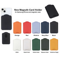 Dompet Magsafe Kulit PU Tahan Lama Magnet Hisap Kuat untuk Ponsel iOS Android Menampung 3 Kartu dengan Aman Kartu Bisnis Pemblokir RFID