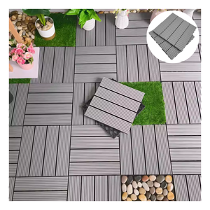 Factory Direct WPC Outdoor Flooring <b>Tiles</b> Wood Plastic Composite Waterproof <b>Interlocking</b> Decking <b>Tile</b> - Product Image 1