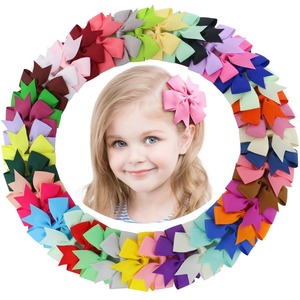 Tie grosygrain hand made pretty 40 colors ties Hair Vogue shop with clip for baby/Order child tie accessories - Product Image 1