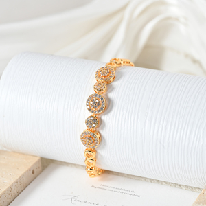 Chaîne et bijoux en <span class=keywords><strong>or</strong></span> plaqué 18 carats, style rétro, fin, imperméable, chaîne de tennis, chaînettes et bracelets pour femme - Product Image 5