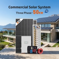 Sistema de Almacenamiento de Energía Solar Todo en Uno de 50kW 100kWh, Inversor Híbrido Trifásico para Viviendas Unifamiliares