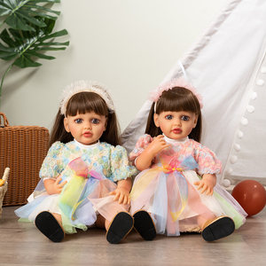 Newly Realistic Hot 22inch Silicone Vinyl Bebe Reborn Toddler Girl Doll Long Hair High Quality Dolls Kids for Girls - Product Image 4