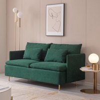 Top vendeur 3 places tissu canapé chaise canapé canapés couleur verte velours tissu canapé ensemble pour la maison salon