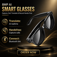 8MP AI Smart Glasses met app-bediening en handsfree opname