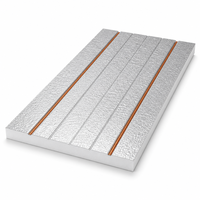 Panneau d'isolation pour chauffage par le sol en aluminium pré- rainuré XPS pour tuyau radiant hydronique de 20 mm, utilisation en salle de bain, durée de vie illimitée