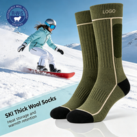 Chaussettes de ski unisexes pour hommes, design de qualité supérieure, chaussettes de sport en laine mérinos avec logo, chaussettes athlétiques chaudes d'hiver épaisses, chaussettes personnalisées