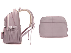 Nueva mochila personalizada rosa y púrpura impermeable mochila escolar para estudiantes para niñas mochilas escolares con patrón de logotipo Venta caliente