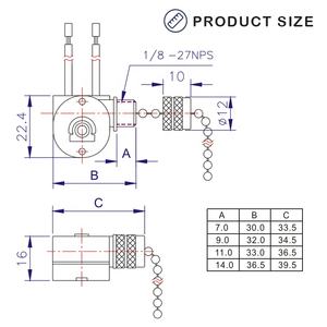 Interrupteur de ventilateur de plafond Zing Ear ZE-109 à deux fils avec cordons de traction pour ventilateurs, commande par chaîne de traction, remplacement marche/arrêt - Product Image 2