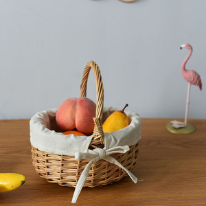 Cesto da Picnic Ovale Rustico in Vimini Naturale Ecologico Portatile con Manico per Shopping, Confezioni Regalo Floreali e Raccolta - Product Image 3