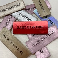 Étiquettes en cuir PU de haute qualité, écologiques, à coupe droite, en jacron/patch/badge/étiquette, pour vêtements, jeans, vente en gros