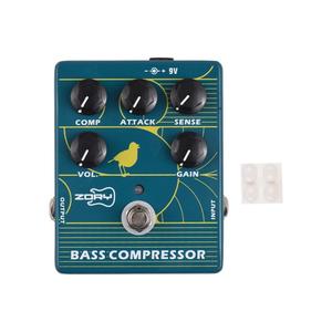 Pédale d'effet de basse <span class=keywords><strong>compresseur</strong></span> ZORY pour guitare basse électrique pédale d'ampli de basse True Bypass DC 9V 6.35mm Interface d'entrée/sortie Comp - Product Image 4