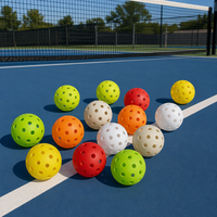 Balles de pickleball d'extérieur 40 trous, 74 mm, en PP, qualité compétition, pour entraînement, vente en gros, logo personnalisé disponible