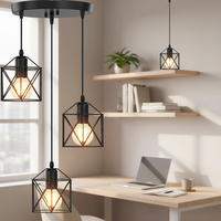 Lustres en fer LED industriels modernes pour la maison et le bureau