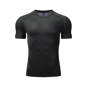Quick-Drying Slim Fit Knitted Sports T-Shirt Men's Summer Casual Breathable <b>Tops</b> Outdoor Running Training Short Sleeves Anti-UV - Product Image 5