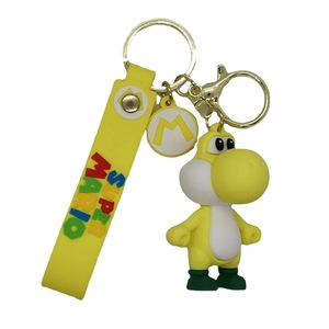 Porte-clés mousqueton Mario Yoshi <span class=keywords><strong>3D</strong></span> <span class=keywords><strong>en</strong></span> PVC souple, figurine de dessin animé, décoration de sac à dos, pendentif pour clé de voiture, cadeau promotionnel tissé, porte-clés - Product Image 6