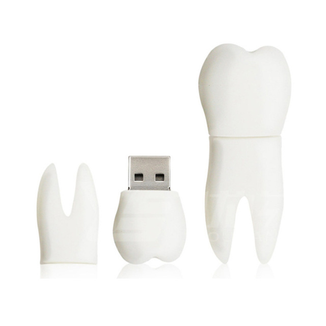 Custom Tooth Shaped Usb Pen Drive 64gb Dental Doctor Usb Flash Drive for Dentist Gift