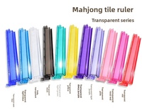 Règle de Mahjong en plastique transparent résistant à l'usure, barre de tuiles multicolores vibrantes pour l'aménagement de table de jeu de Mahjong pour les fêtes