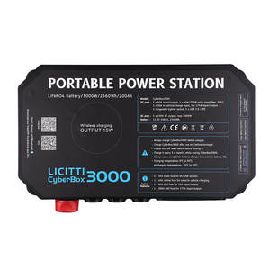 Licitti Supply Génération solaire rechargeable extérieure Lifepo4 Centrale électrique portable de 3000 watts 12.8V 300AH - Product Image 5